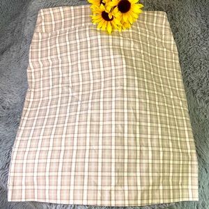 Brown and Black Plaid Skirt